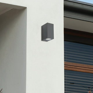 Brugge 2 Light Exterior Wall Light - Silver, Davoluce Lighting