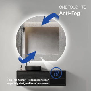 Moon Wall LED Mirror 90 x 100 Backlit Frameless