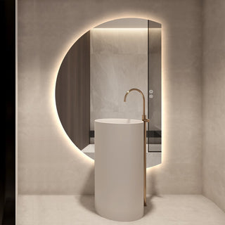 130x91cm Half Right Cut Frameless LED Mirror