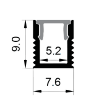 2 Meter Mini Surface Mount LED Channel