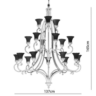 Lightco Drawing Room 18lt Chandelier by Elstead. Traditional Edwardian style chandeliers for staircases and voids. Best large chandeliers for voids. best large chandeliers for stairs Melbourne