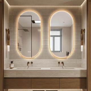 100x50cm Oval Frontlit LED Mirror