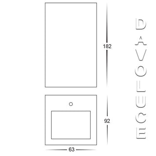 HV3633 Up/Down Square Pillar wall light, Havit Lighting - Davoluce Lighting