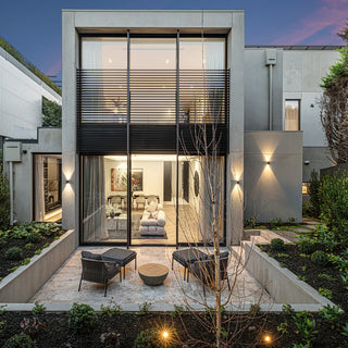 Unios Moonstone Wall Lights used in Toorak house built by Vullers Construction. Supplied by Davoluce Lighting