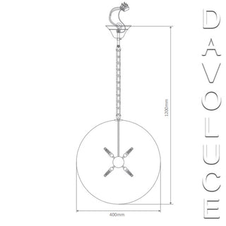 Jupiter 40cm crystal ball chandelier | Davoluce Lighting