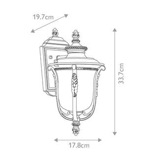 Luverne Outdoor Small Wall Light by Elstead