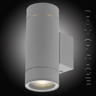 Telbix KMAN EXTERIOR 2 WALL LAMP Silver, Davoluce Lighting