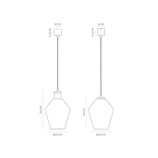 Parlour Geo Pendant Light – Clear Glass Pendant by Lighting Republic