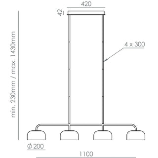 Ipon Linear Pendant Light by Aromas