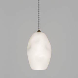 Lightco, LIGHTING REPUBLIC ORGANIC WHITE PENDANT LIGHT, LR.i02.88.M.OB.WH, Medium / Old Brass / White from Davoluce