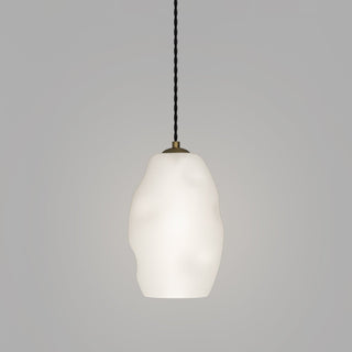 Lightco, LIGHTING REPUBLIC ORGANIC WHITE PENDANT LIGHT, LR.i02.88.M.OB.WH, Medium / Old Brass / White from Davoluce