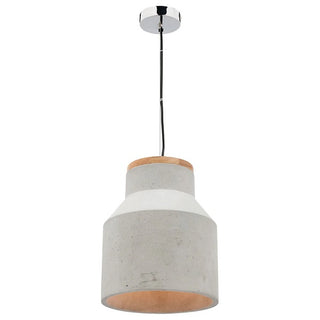 Concrete pendant light Australia, concrete pendant lamp with Timber top. 2 sizes available for MG4031L, MOBY Large Timber & Concrete Pendants