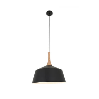 CLA NORDIC: Modern Scandinavian Medium Dome Shape Steel & Wood Pendant Lights