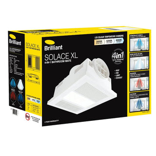 Brilliant 21785 SOLACE-XL 4-in-1 Bathroom Mate 