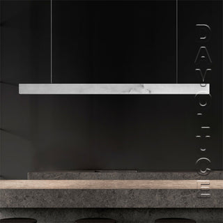 Onyx Stone Solid Bar 120cm LED Pendant. Experience the ultimate luxury with the breathtaking Linear Onyx Alabaster Linear Pendant. Ideal for above luxury kitchen bench lighting or above dining tables. Linear alabaster LED pendants Australia.