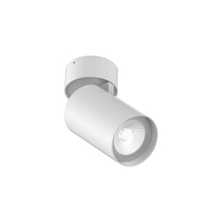 White cylindrical spotlight on a white background