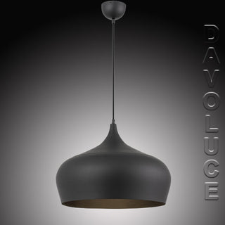 Telbix Polk 45cm Pendant Black, Davoluce Lighting