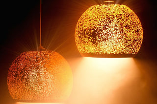 Sponge UP Spanish handmade pendant lights, clay pendant lights By Pott from Davoluce Lighting. Terracotta pendant lights on display at Davoluce Lighting Showroom in Melbourne. Designed and made in Spain by Miguel Ángel García Belmonte.