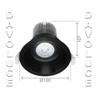 Brilliant 20454/06 Mini Trim 10w LED Low Glare deep recessed downlight from Davoluce Lighting