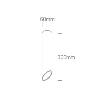 Medium Tube GU10 Downlight White/Black