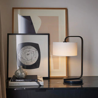 Mayfield Cordell Table Lamp Matte Black – Bedroom Styling – Davoluce Lighting