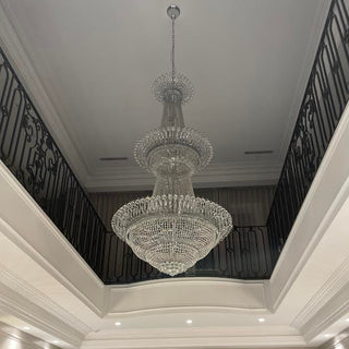 Empire Style Large Crystal Chandelier