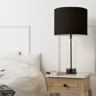 Ira Black Table Lamp – lifestyle bedside scene