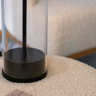 Ira Black Table Lamp – glass base detail