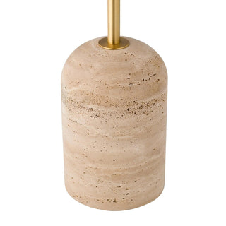 Soren Floor Lamp – travertine stone base close-up