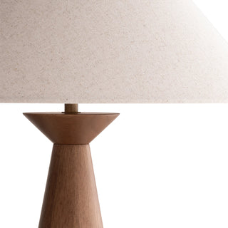 Mayfield Emba timber cone base and linen shade detail