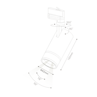 ALACIO FOCUS 15w Zoomable Track light