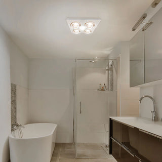Magma 3-in-1 bathroom heat fan light installed in modern bathroom