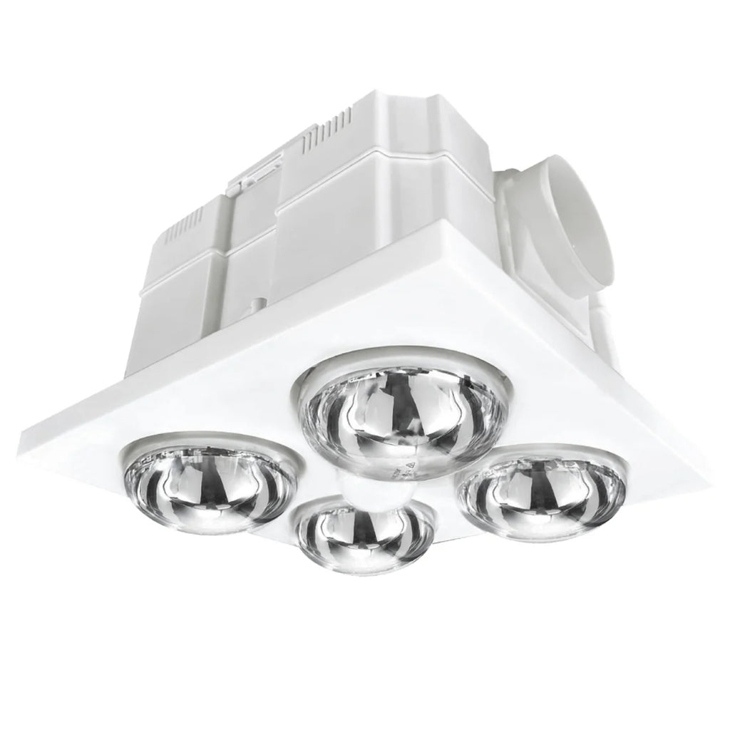 Brilliant Lighting Magma 4 Lights 3-in-1 Bathroom Mate | Heat Fan & LED ...
