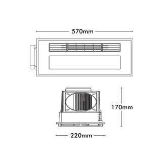 Brilliant Nevada 4-in-1 Bathroom Heater, Fan, Light & Exhaust – White