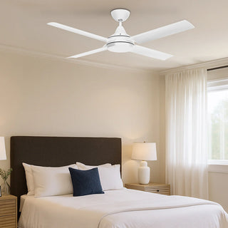 Cairns Ceiling Fan in bedroom – lifestyle image