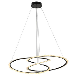 Eglo Scarlett Double Ring LED Pendant Light | Crystal Pendant