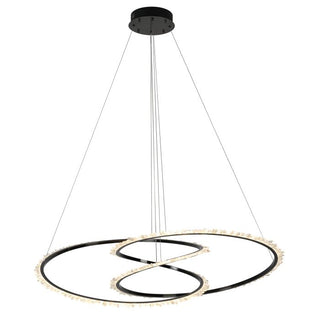 Eglo Scarlett Double Ring LED Pendant Light | Crystal Pendant