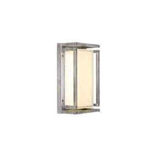 Moretti Luce 3414 | Ice Cubic Rectangular 13w LED Wall Light. Italian Made Solid Brass Exterior wall lights. Available in Aged Brass, Nickeled Brass and Natural Brass finishes