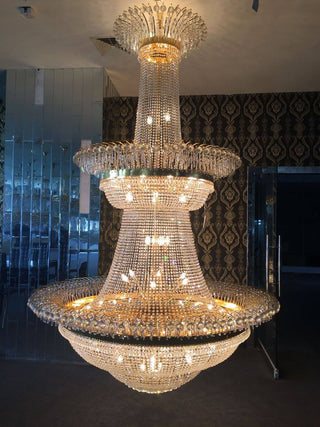 Empire Style Large Crystal Chandelier