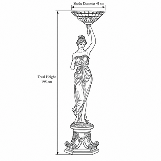Greek Goddess Floor Lamp – Left