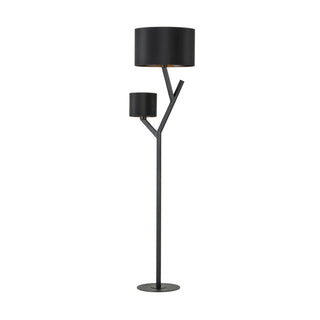 Balnario Floor Lamp by Eglo – Arched Arm with White Linen Shade | Clearance