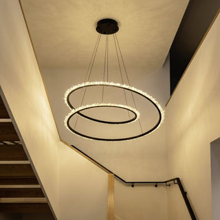 Eglo Scarlett Single Ring LED Pendant Light | Crystal Ring Pendant