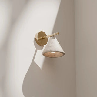Contemporary natural stone wall light for luxury interiors