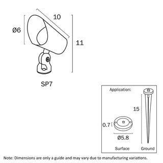 Krilux 7W Spike Spot Light – 24V IP65