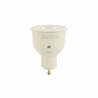 Dimmable, 7W GU10 LED lamp with selectable power and CCT