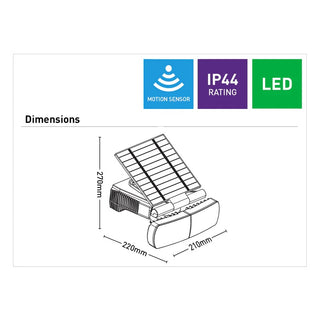 Mercator Nexa Solar Security Light with PIR Sensor - MXS0450