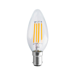 4W Clear Candle LED Globe – Dimmable (E14 / E27 / B15 / B22)