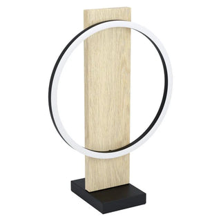 Boyal 12W LED Table Lamp Black with Light Wood