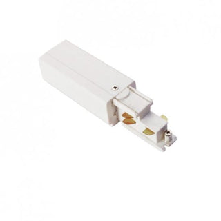 White DALI three-circuit six-wire track live end power connector