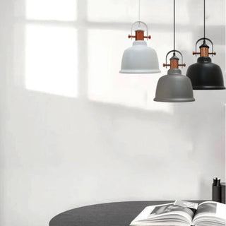 ALTA: Industrial Bell Shape With Copper Highlights Pendant Light